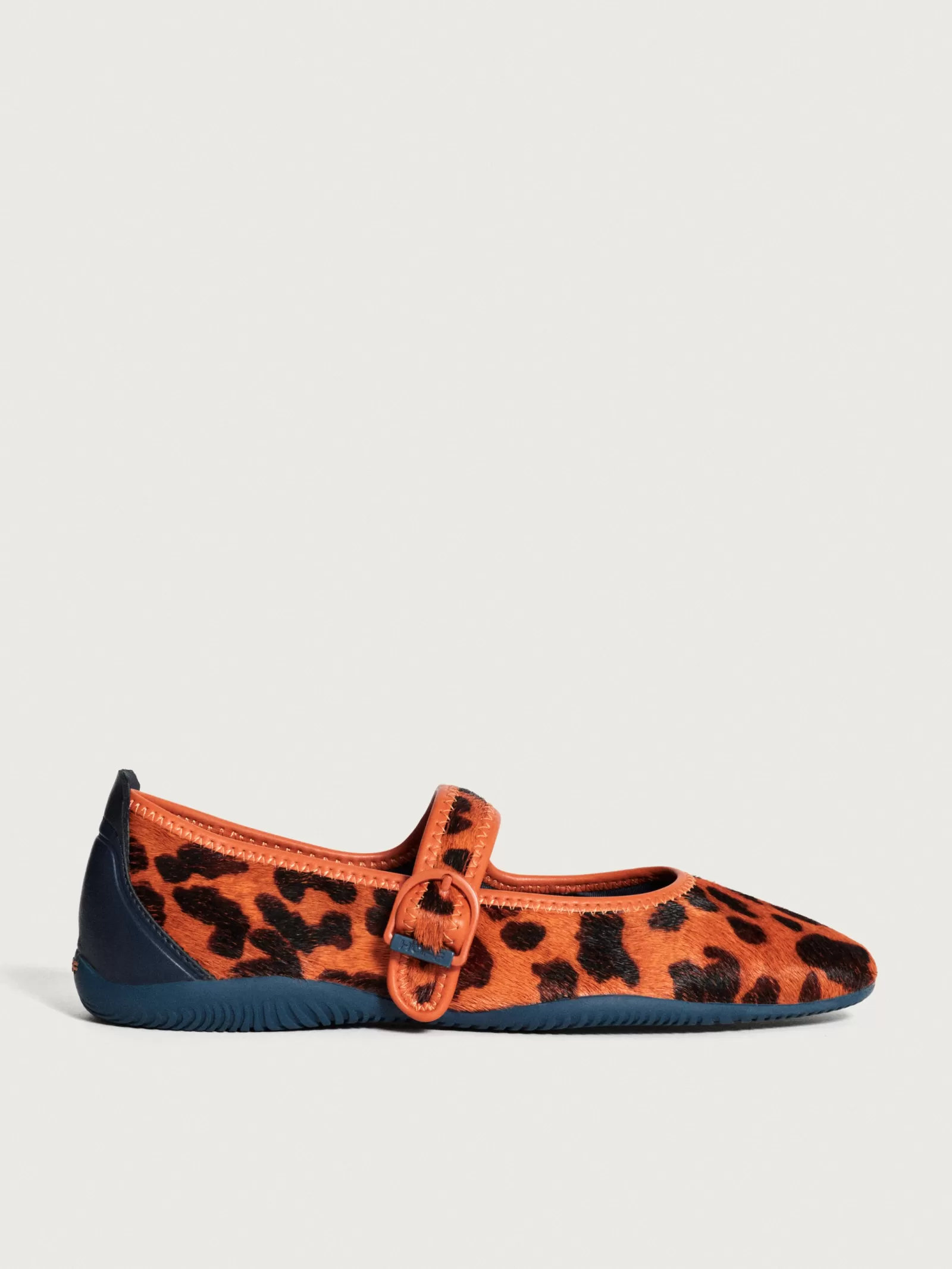 HOFF MARY JANE SCALA ANIMAL PRINT NARANJA^Mujer Zapato Plano