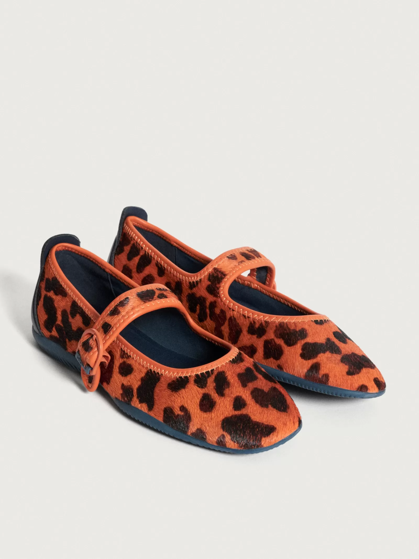 HOFF MARY JANE SCALA ANIMAL PRINT NARANJA^Mujer Zapato Plano