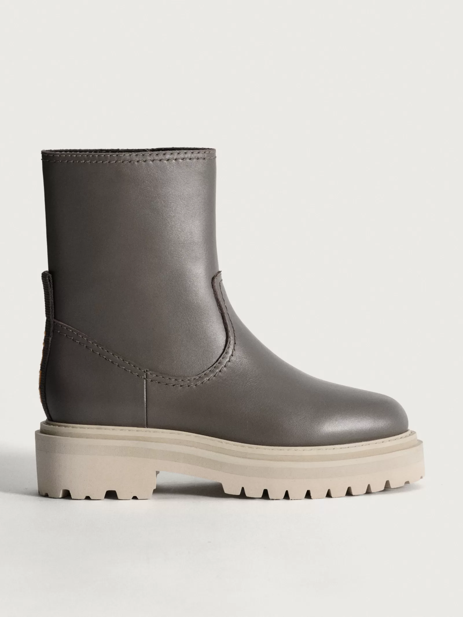 HOFF OFFICE GRAY LEATHER BOOT^Mujer Botas Y Botines