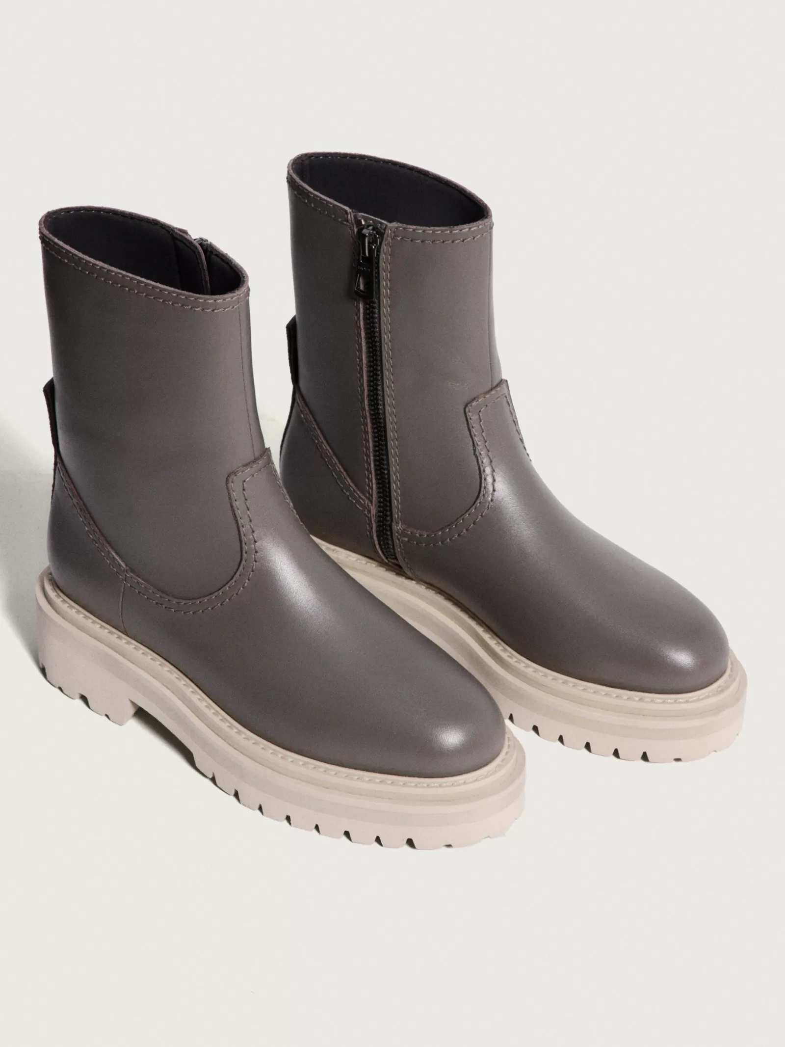 HOFF OFFICE GRAY LEATHER BOOT^Mujer Botas Y Botines