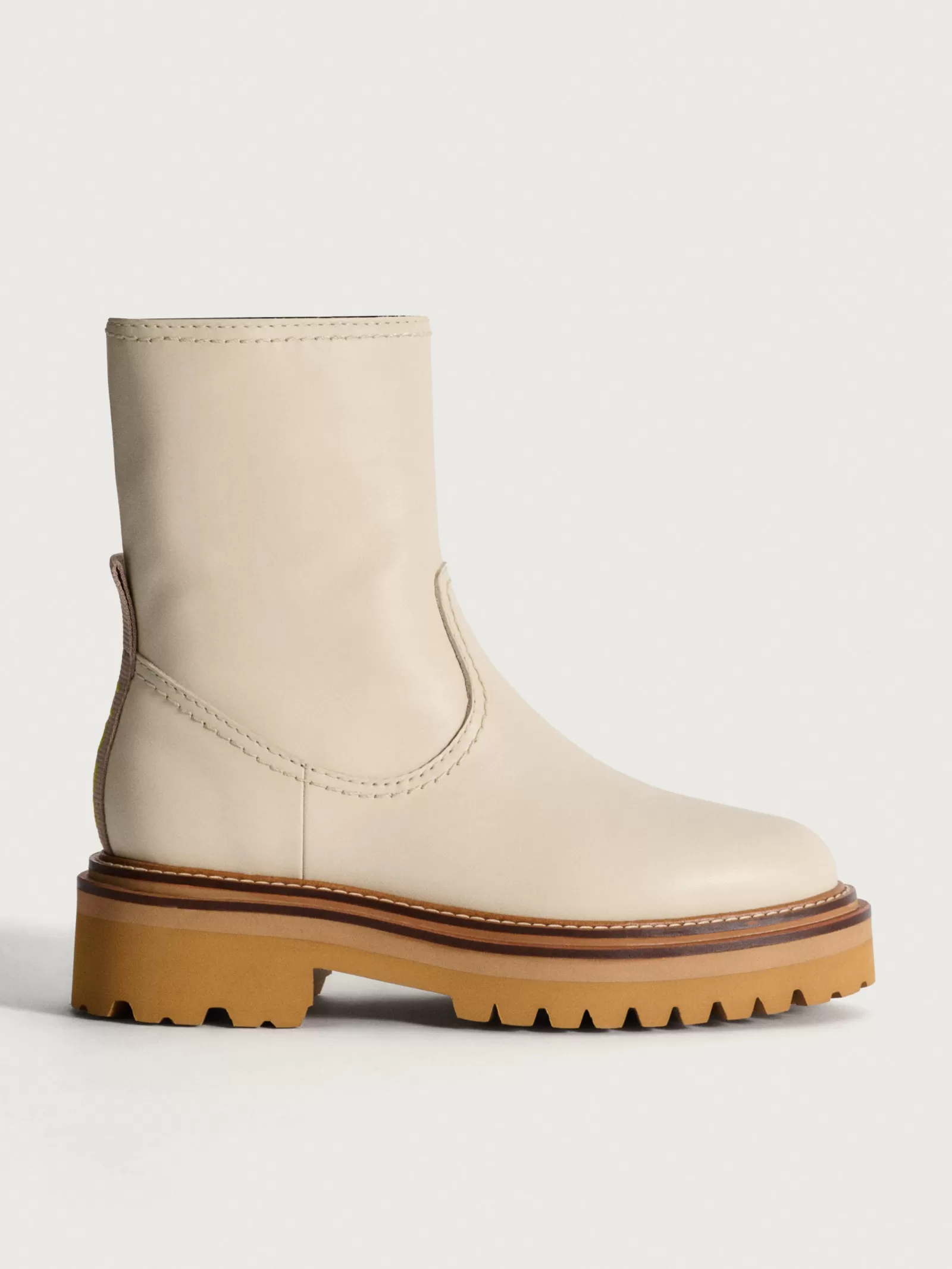 HOFF OFFICE OFF WHITE LEATHER BOOT^Mujer Botas Y Botines